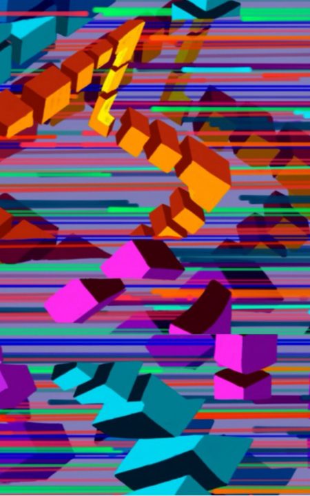Colourful Glitched abstract digital ART work