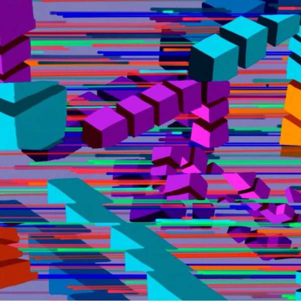 Colourful Glitched abstract digital ART work